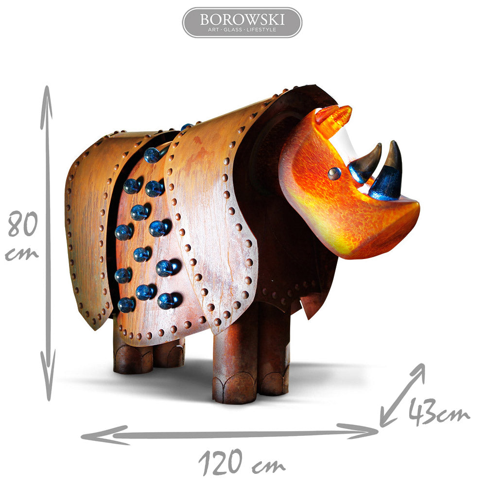 RHINO - Light object, Illuminated object, [Borowski Art Glass in Asia]