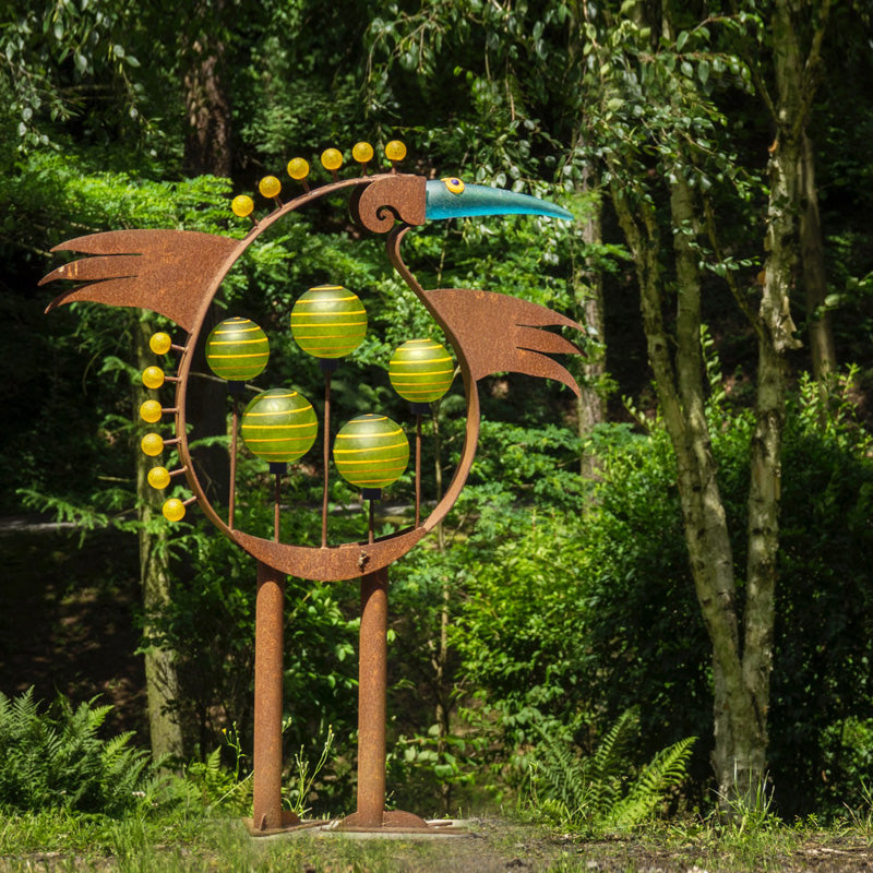 LUCKY BIRD - Outdoor object, Outdoor sculpture, [Borowski Art Glass in Asia]
