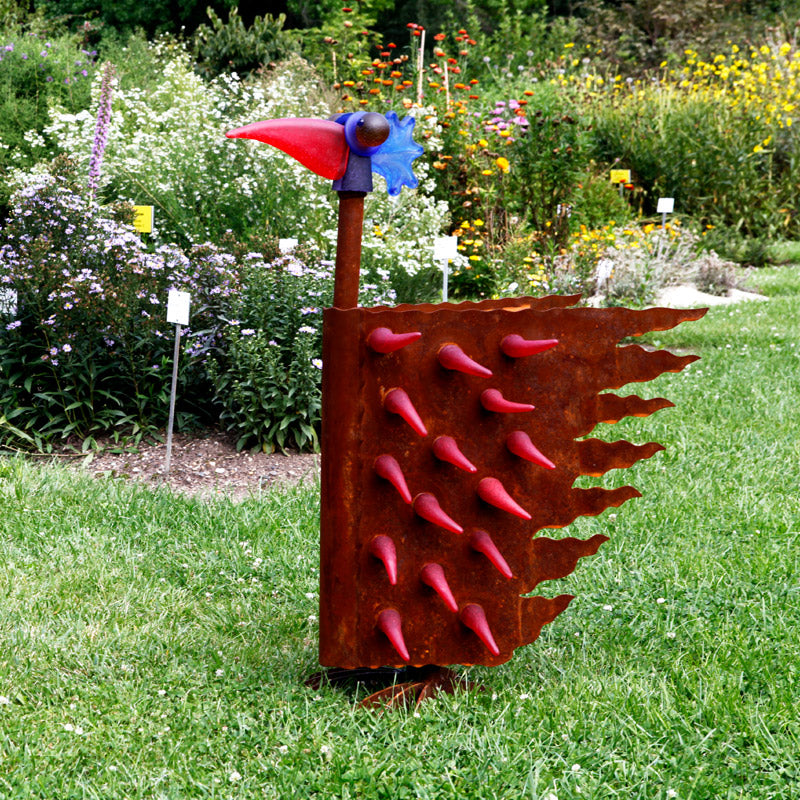 FIREBIRD SMALL - Outdoor object, Outdoor sculpture, [Borowski Art Glass in Asia]