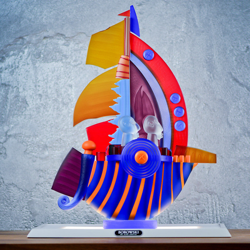SAILBOAT MEDIUM - Object by PB, Art sculpture, [Borowski Art Glass in Asia]