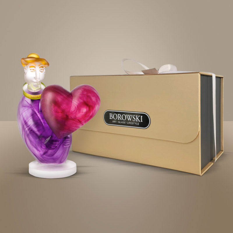 LOVE MESSENGER - Object by SJB, Art sculpture, [Borowski Art Glass in Asia]