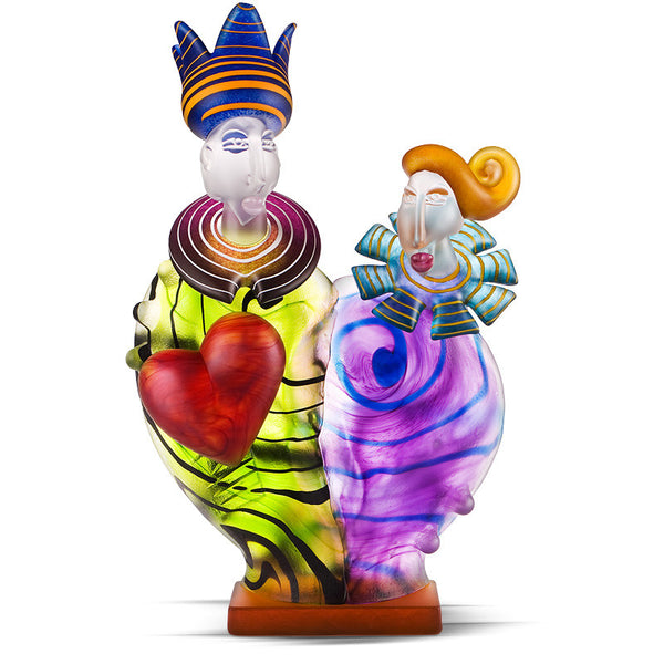 KING & QUEEN - Object by SJB, Art sculpture, [Borowski Art Glass in Asia]