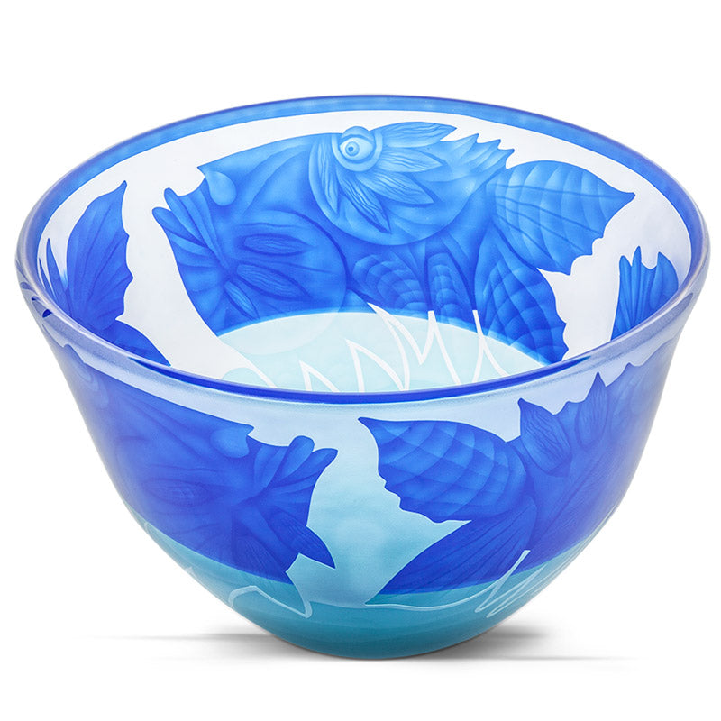 OCEAN TRIO - Bowl by Pawel, Art sculpture, [Borowski Art Glass in Asia]