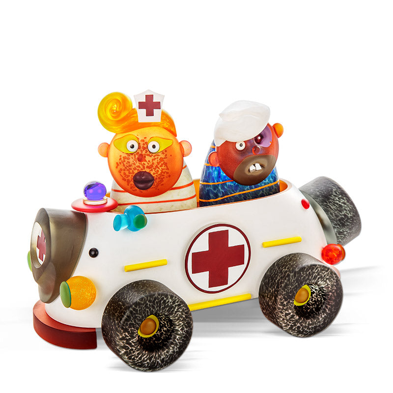 SOS AMBULANCE - Masterwork by SJB, Masterpiece, [Borowski Art Glass in Asia]