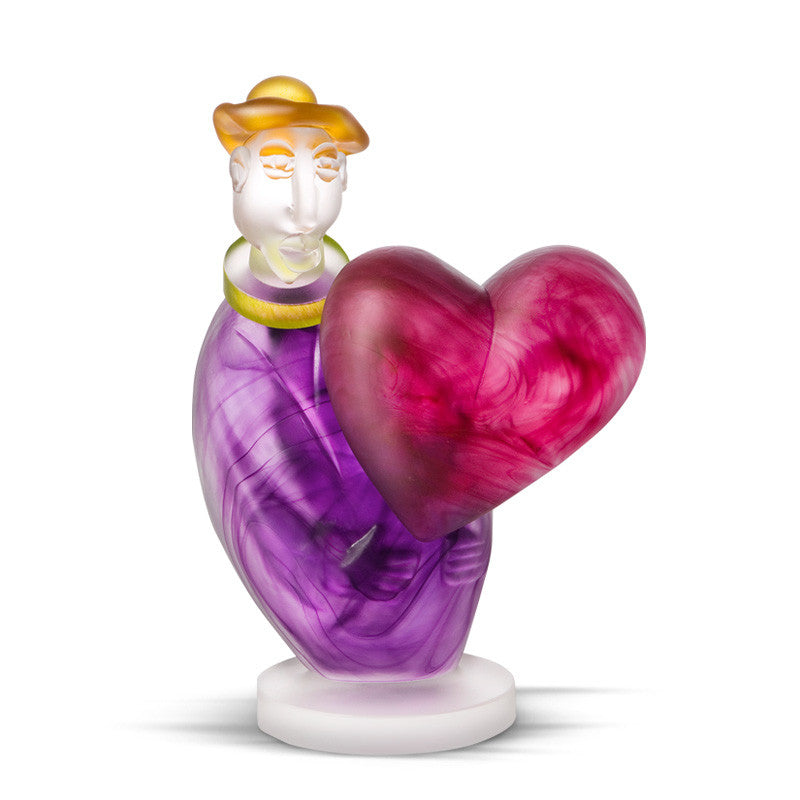 LOVE MESSENGER - Object by SJB, Art sculpture, [Borowski Art Glass in Asia]