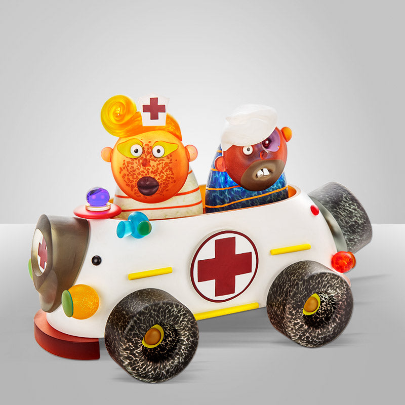 SOS AMBULANCE - Masterwork by SJB, Masterpiece, [Borowski Art Glass in Asia]
