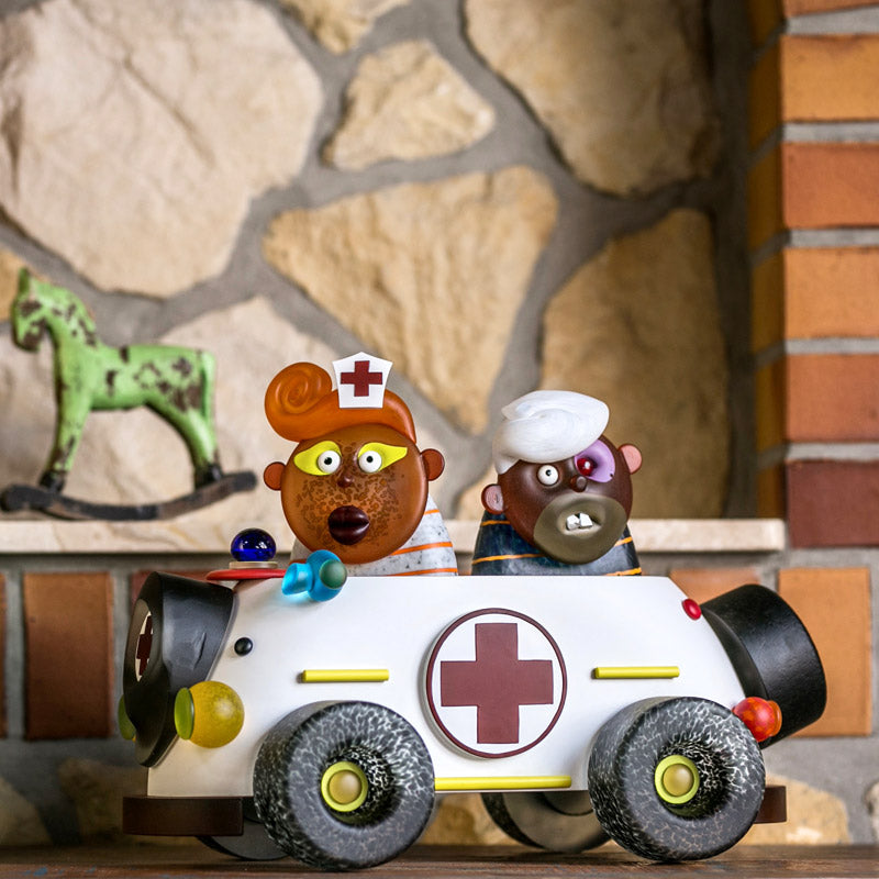 SOS AMBULANCE - Masterwork by SJB, Masterpiece, [Borowski Art Glass in Asia]