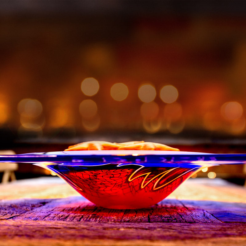 OCEAN TRIO - Plate by Pawel, Art sculpture, [Borowski Art Glass in Asia]