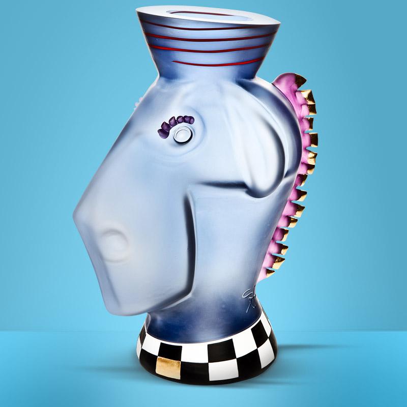 ANIMALIA "OFFICER ED" - Vase, Vase, [Borowski Art Glass in Asia]