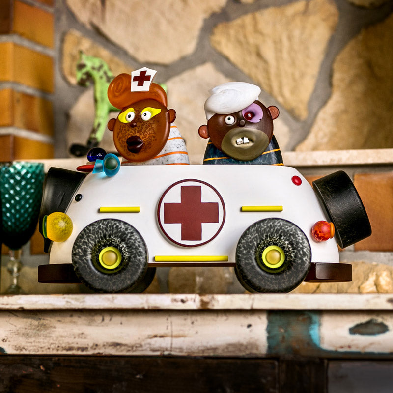 SOS AMBULANCE - Masterwork by SJB, Masterpiece, [Borowski Art Glass in Asia]