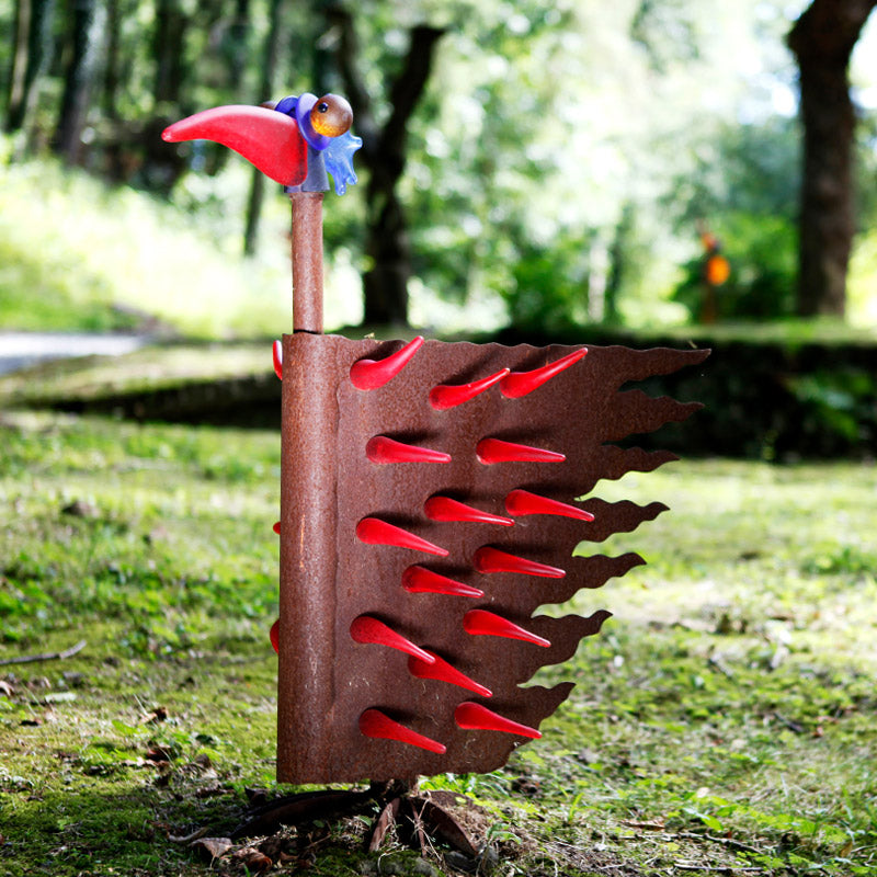 FIREBIRD SMALL - Outdoor object, Outdoor sculpture, [Borowski Art Glass in Asia]